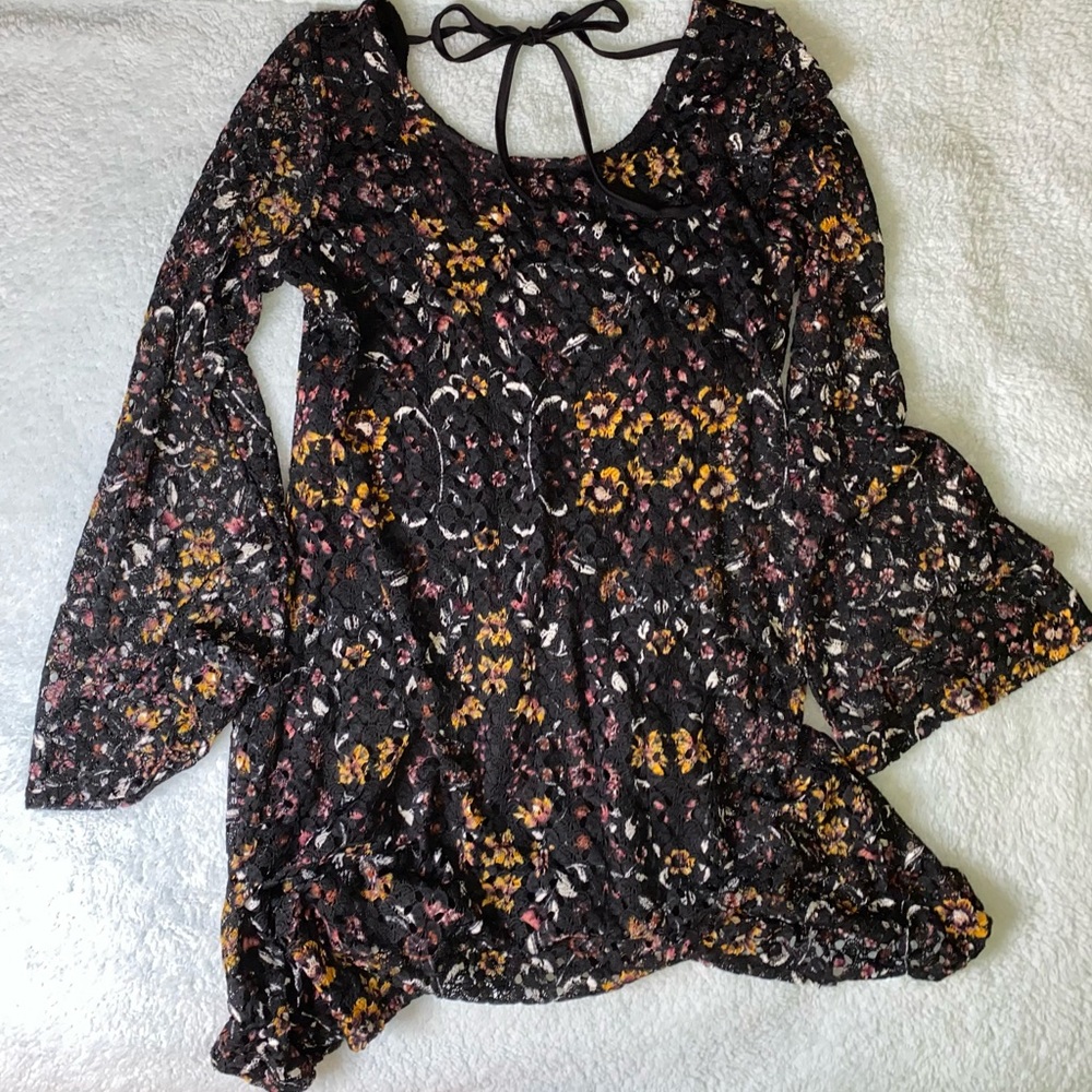 Black floral lace dress!